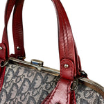 Christian Dior 2005 Doctor Bag Navy/Red Leather Trim