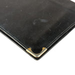 Celine Vintage Black Leather Triomphe Long Wallet
