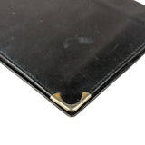Celine Vintage Black Leather Triomphe Long Wallet