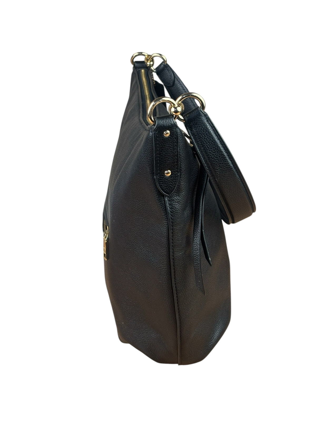 Coach Black Pebbled Leather Laurel Hobo Bag