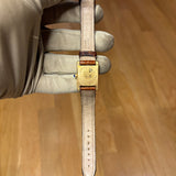 Cartier Tank Cream Roman Dial Brown Strap