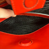Prada Red Saffiano Leather 2Way Tote