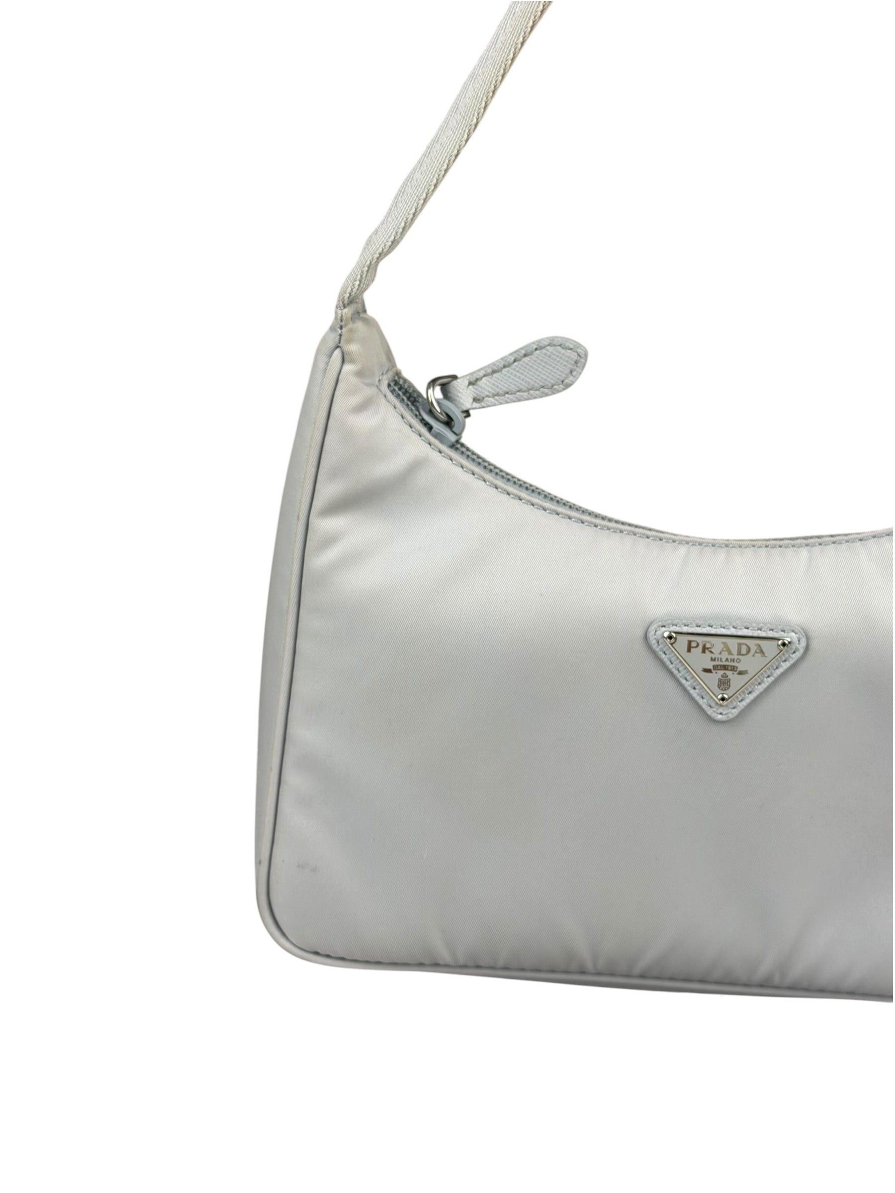 Prada Grey Nylon Re-Edition Pochette