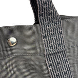 Hermes Grey Canvas Herline Tote Bag