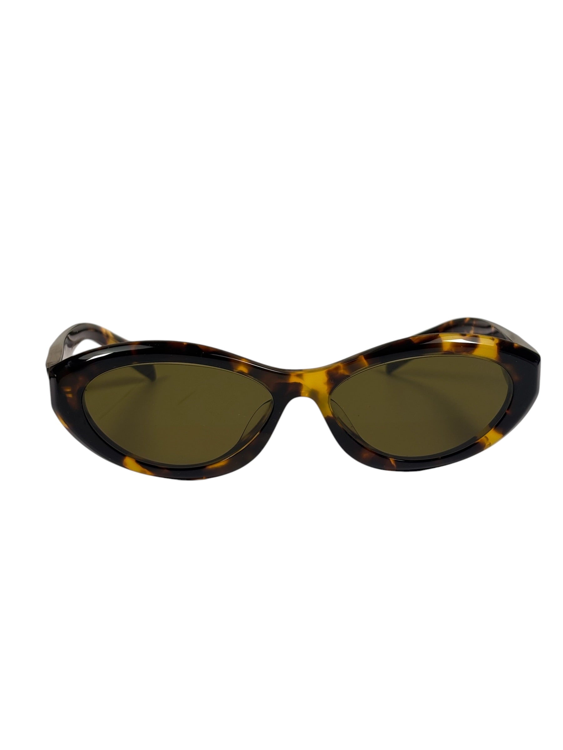 Prada Tortoise Shell Oval Sunglasses SPR 26Z-F