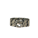 Gucci GG Interlocking Silver Ring 925