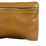 Longchamp Camel Leather Cosmetic Pouch