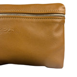Longchamp Camel Leather Cosmetic Pouch