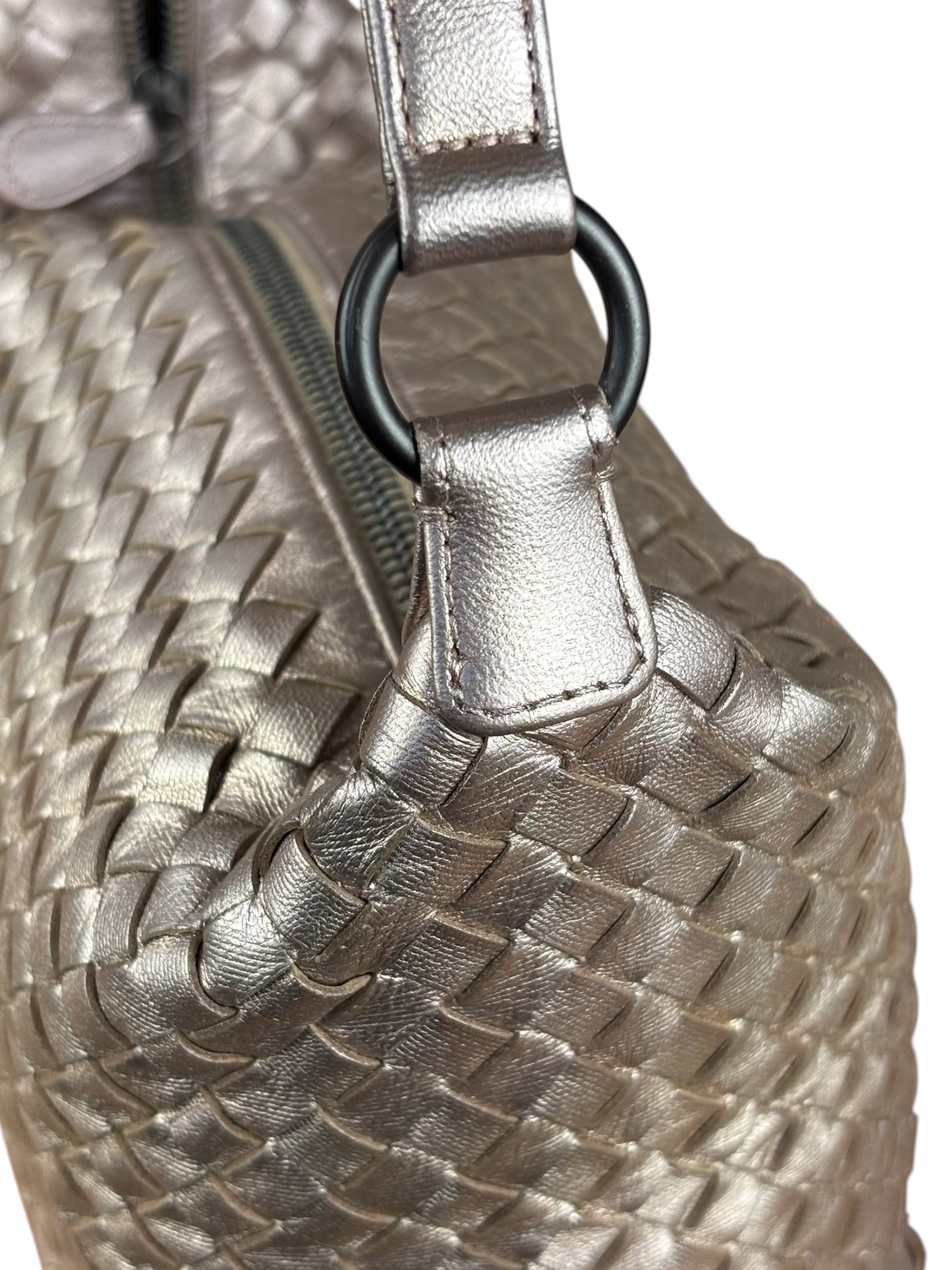 Bottega Veneta Metallic Intrecciato Ciambrino Shoulder Bag
