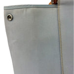 Hermes Light Blue Canvas Leather Trim Cabag Elan Tote