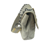 Chanel Woven Leather Trim Camellia No.5 Small Flap Bag 2005