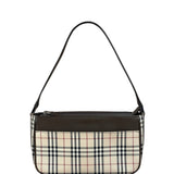 Burberry Vintage Leather Trim House Check Pochette