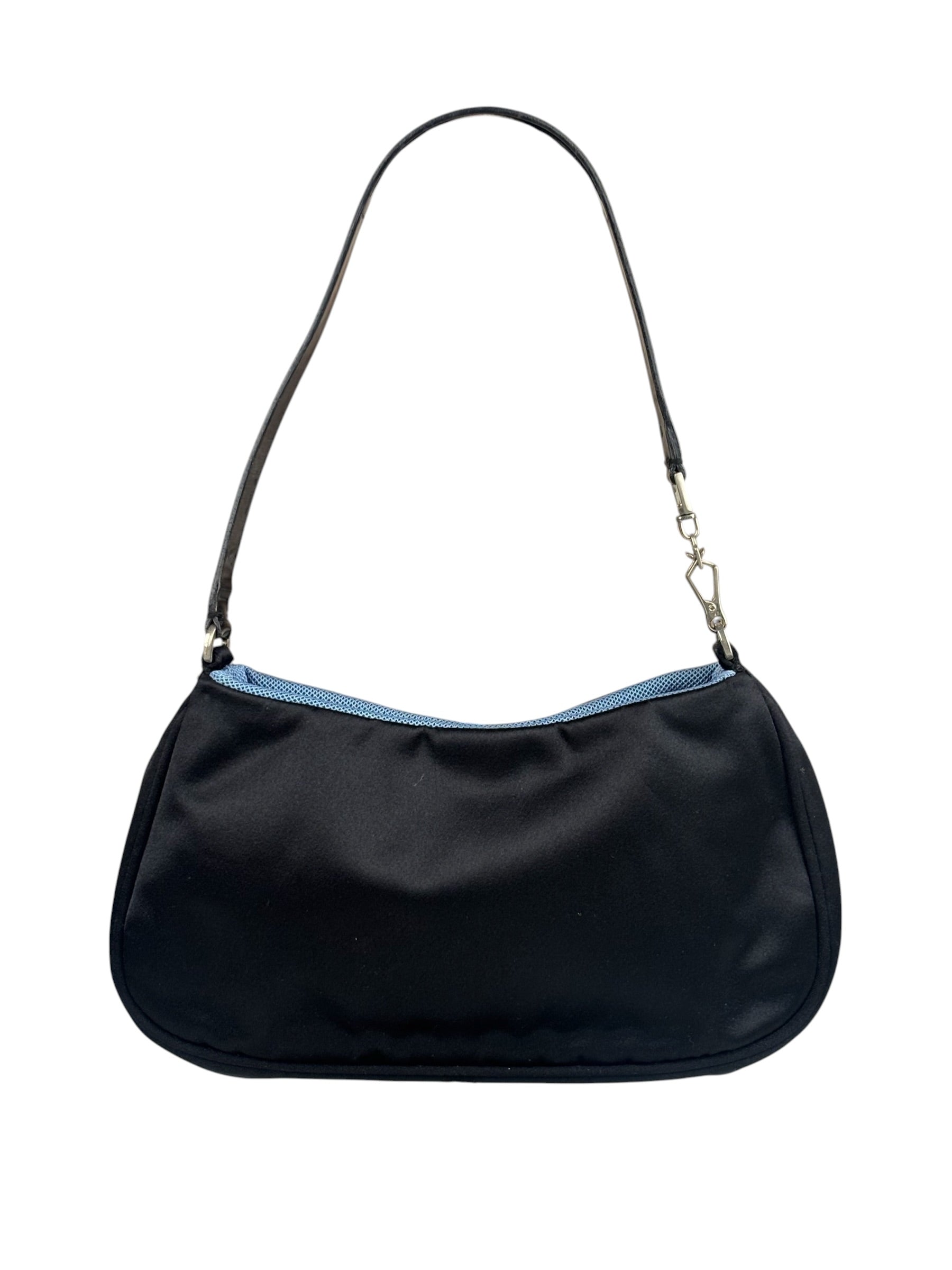 Prada Vintage Satin Black Pochette