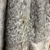 Vintage Grey Rabbit Fur Pink Liner Coat (Tagged 11)