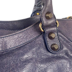 Balenciaga Purple Leather City Two-Way Bag