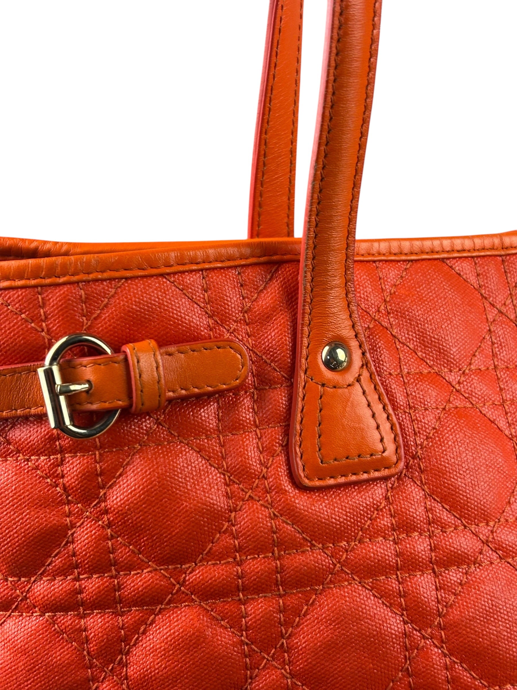 Christian Dior Panarea Cannage Quilted Leather Tote