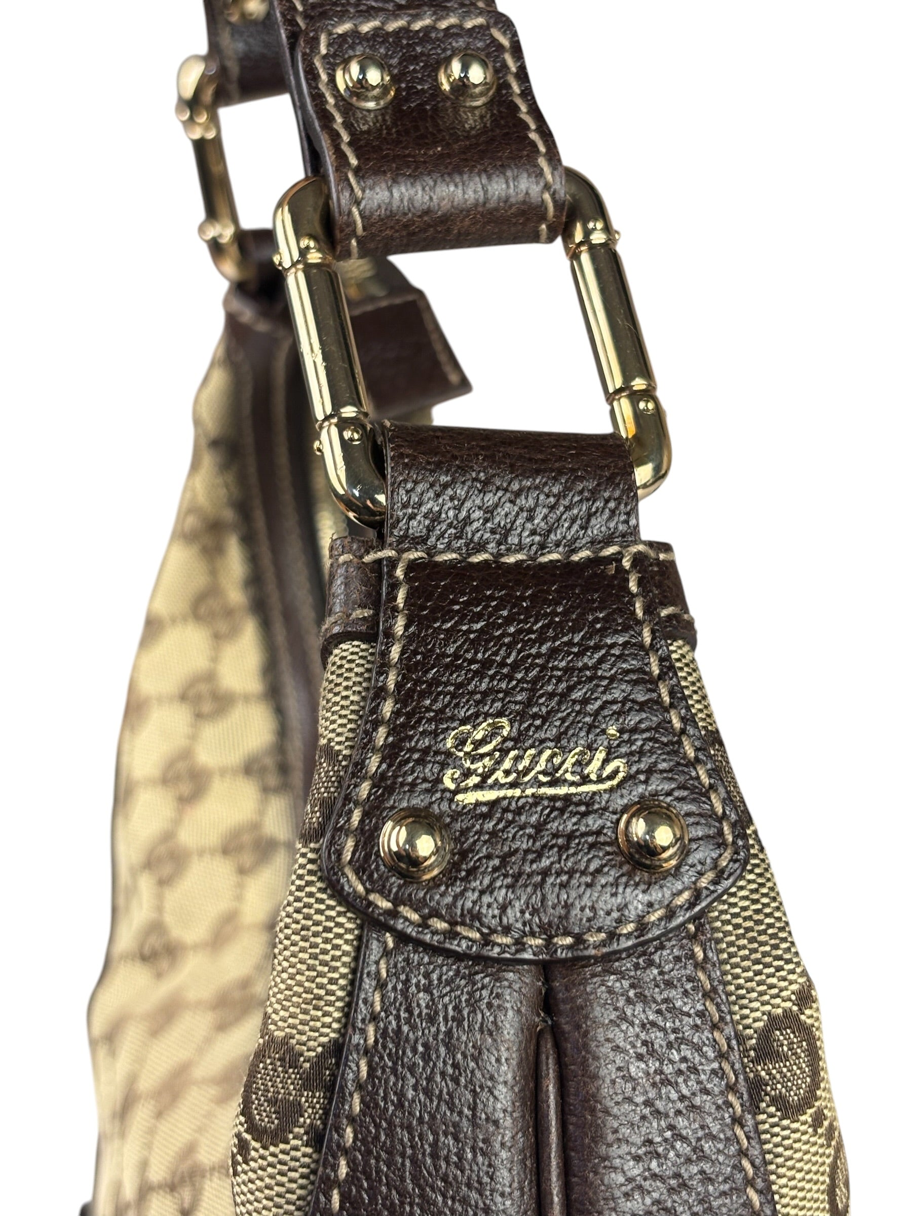 Gucci Brown GG Bamboo Amalfi Hobo Bag