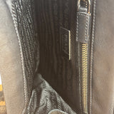 Prada Vintage Tessuto Lucertola Black Lizard Shoulder Bag