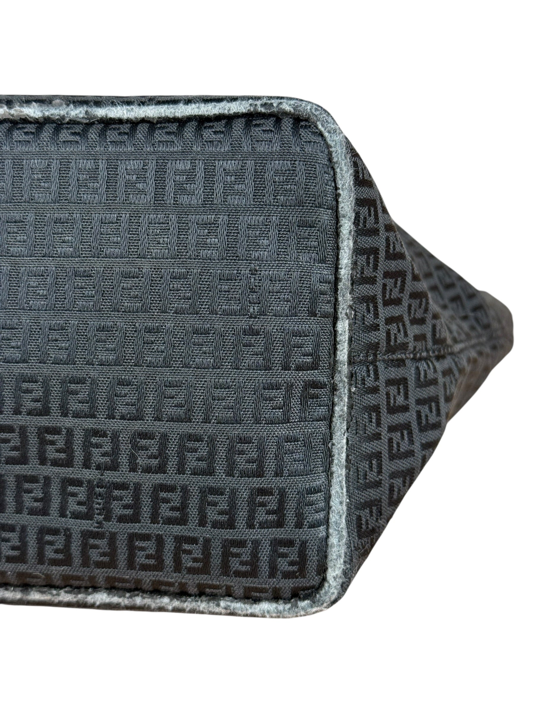 Fendi FF Black Canvas Logo Tote