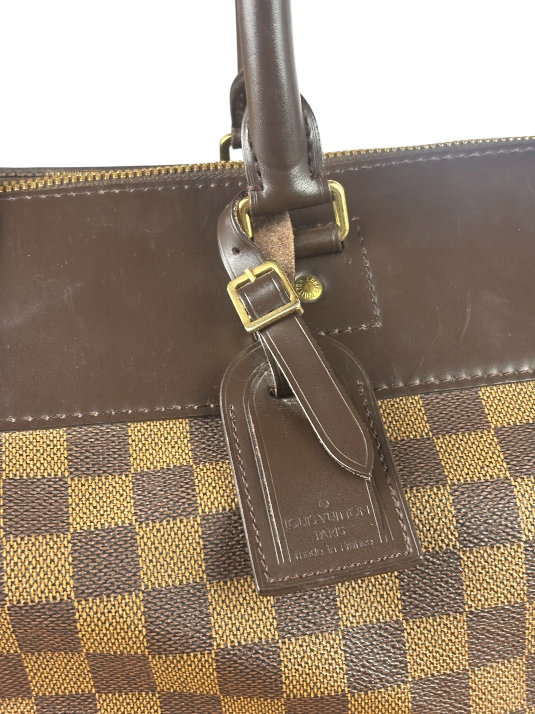 Louis Vuitton Damier Ebene Greenwich Travel Handbag GM