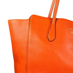 Gucci Orange Pebble Leather Swing Medium Tote