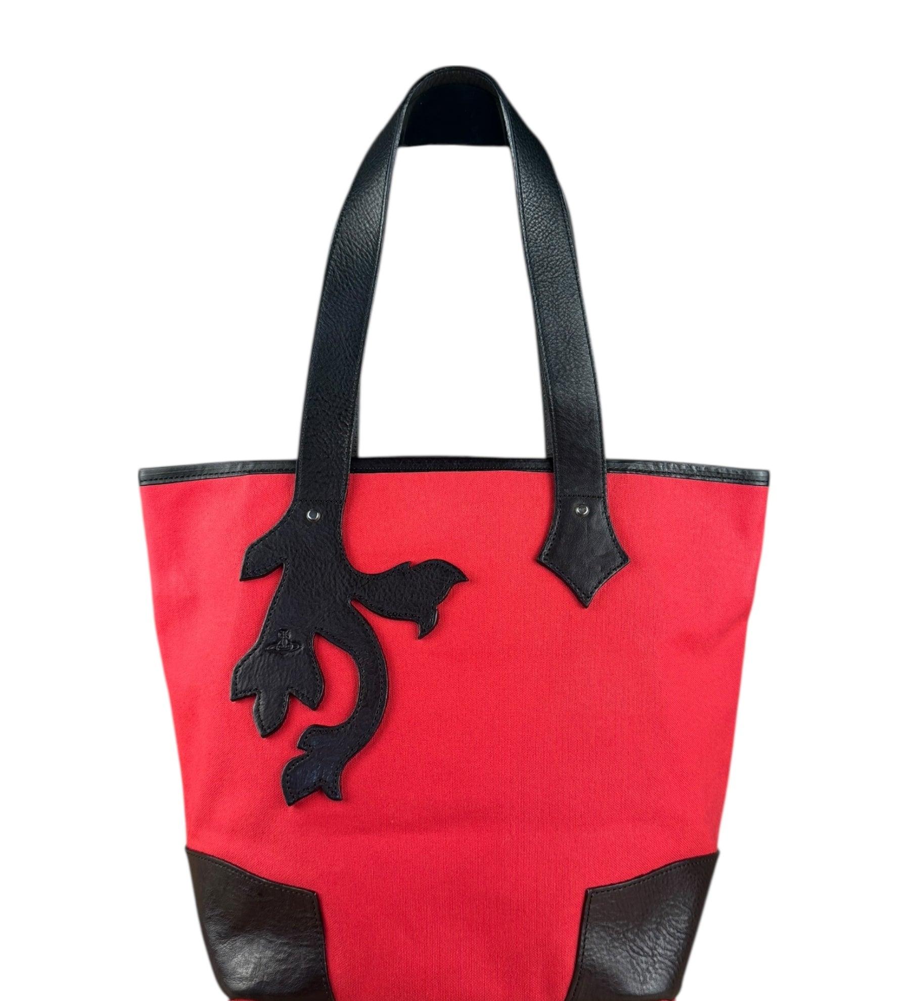 Vivienne Westwood Red Canvas Tote Bag