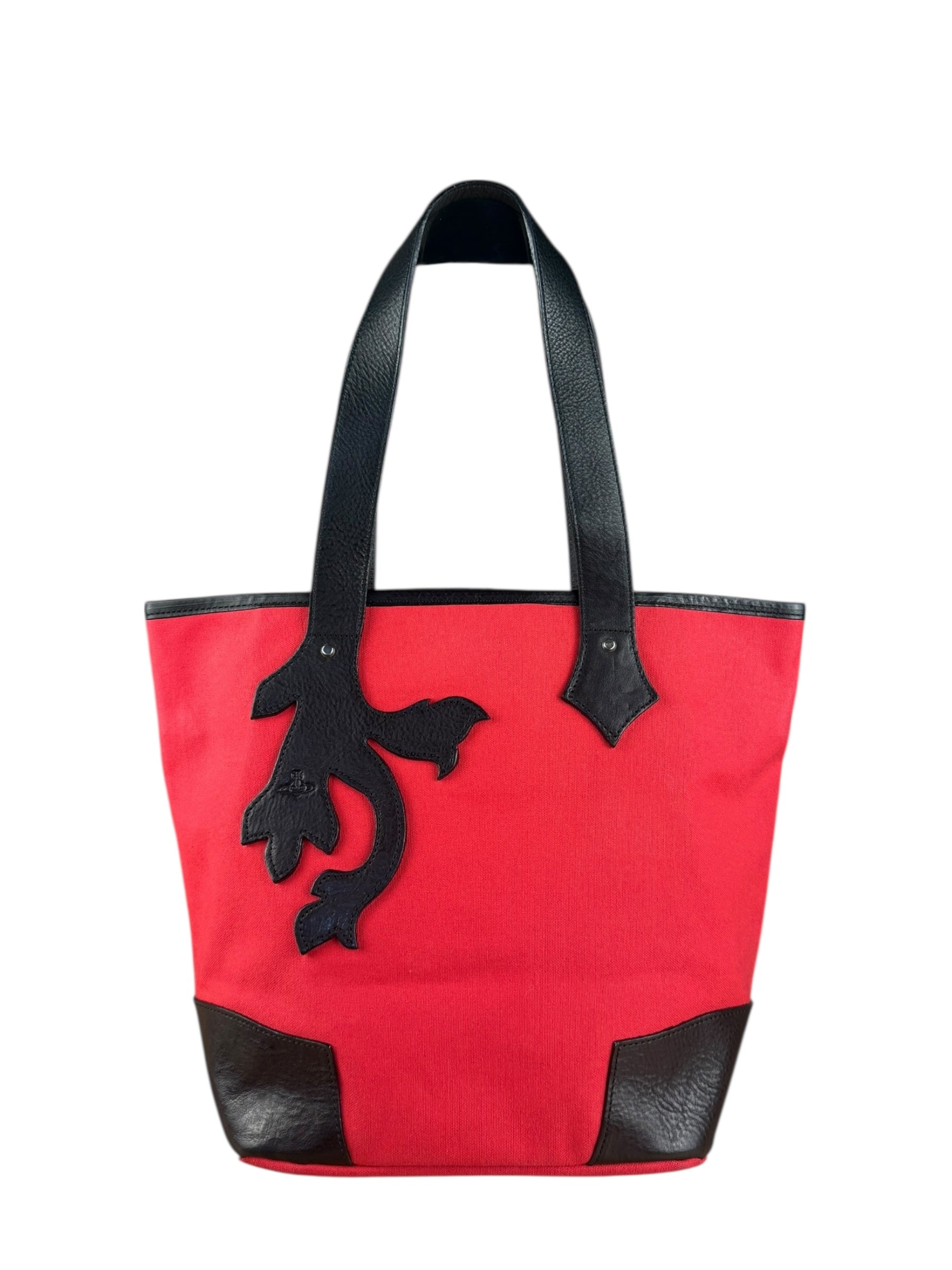 Vivienne Westwood Red Canvas Tote Bag