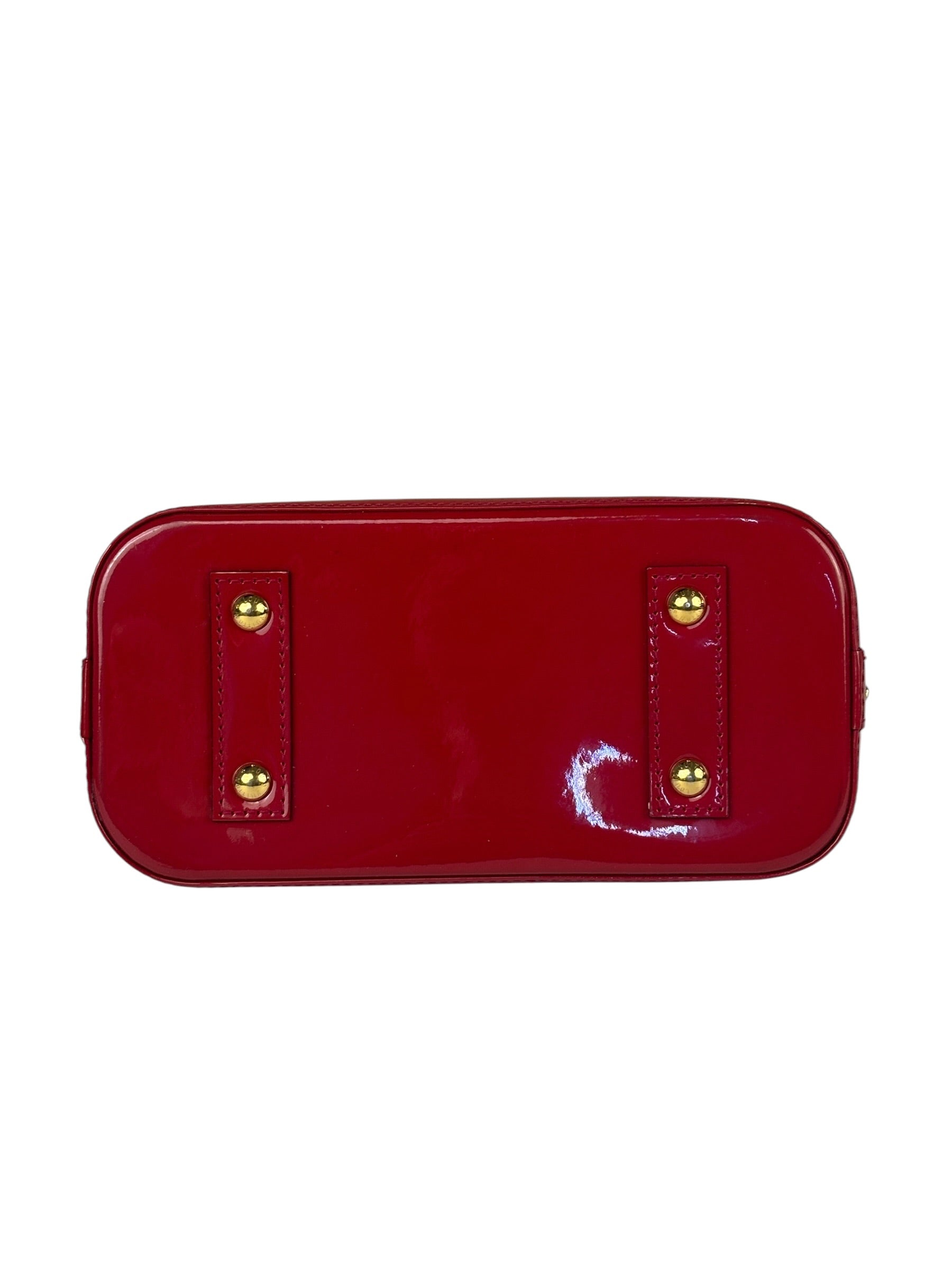Louis Vuitton Red Vernis Alma BB Handbag