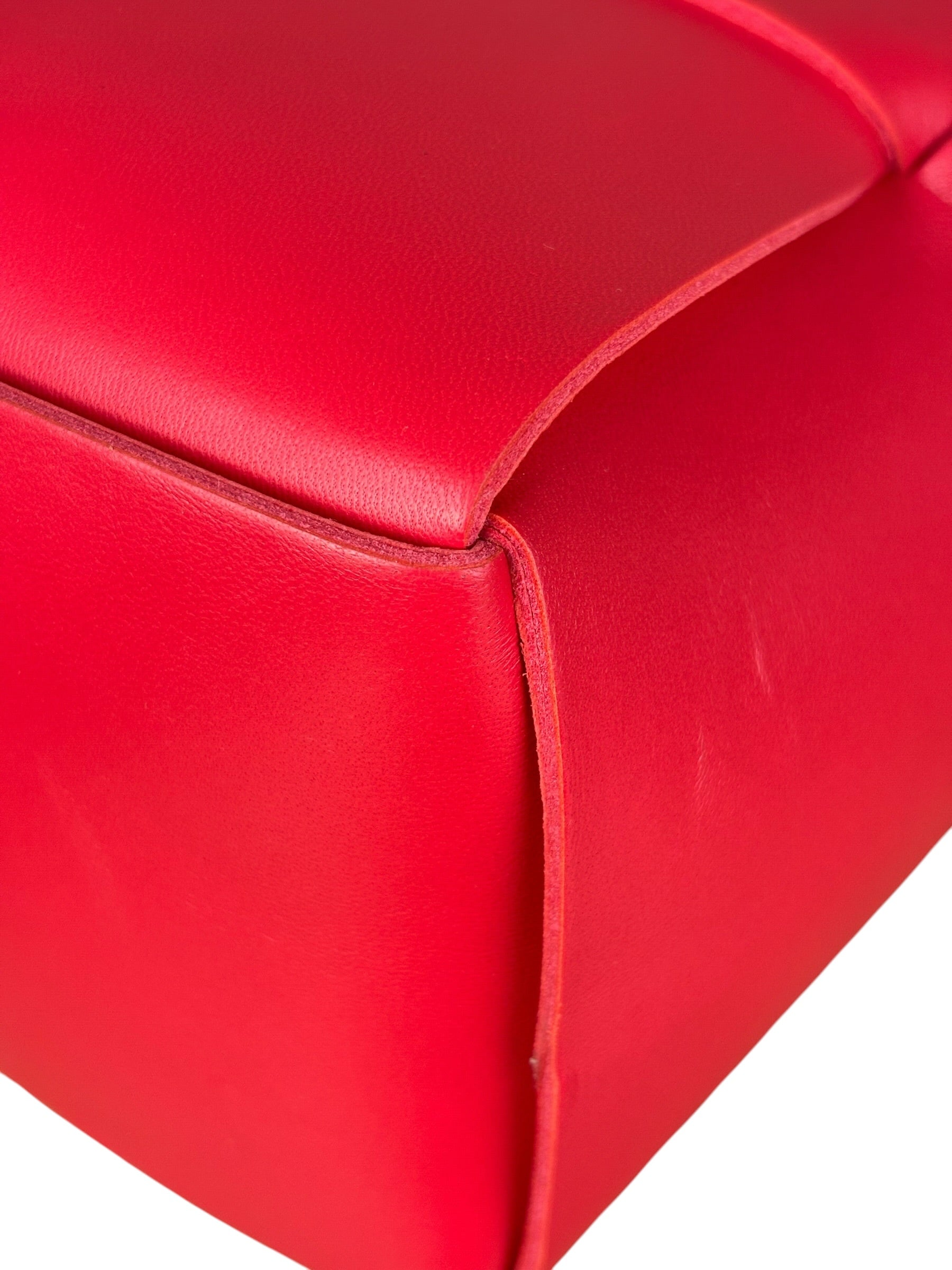 Bottega Veneta Red Leather Arco Tote Bag