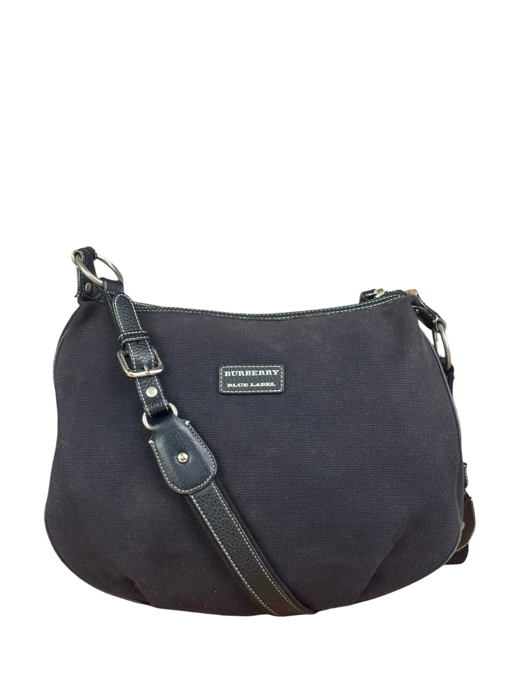 Burberry Vintage Black Canvas Crossbody Bag
