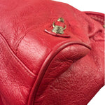 Balenciaga Red Calfskin Rouge Le City Bag