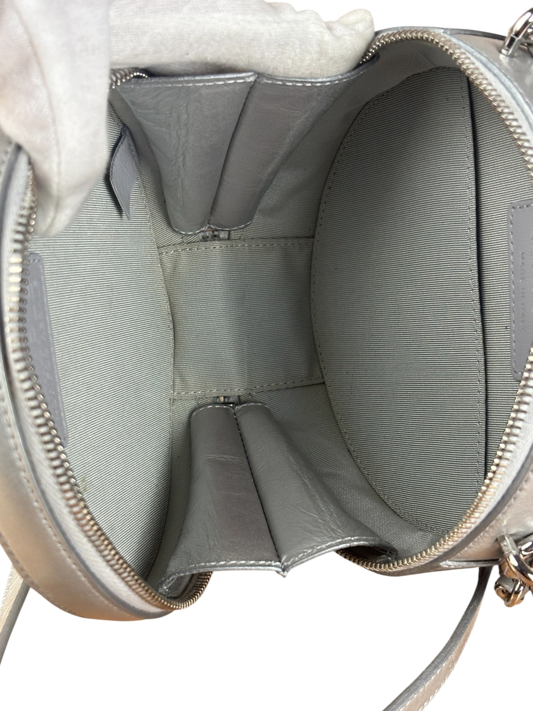 Chanel Silver CC Round as Earth Chain 2Way Bag (Authentic Limited Edition Sample)