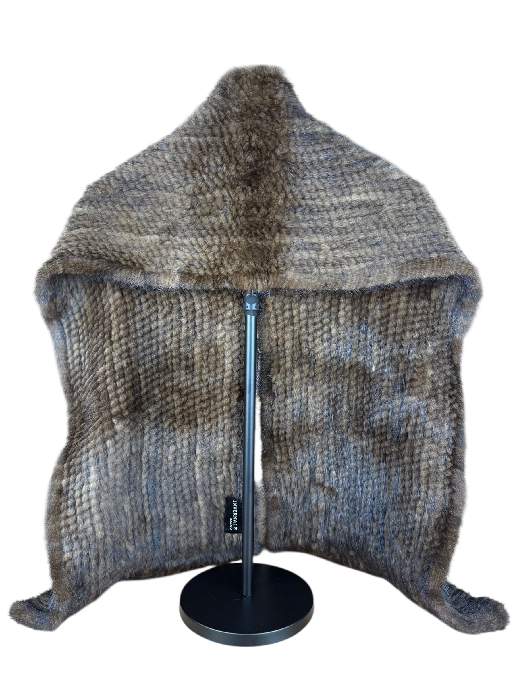 Invernale Vintage Brown Fur Shawl