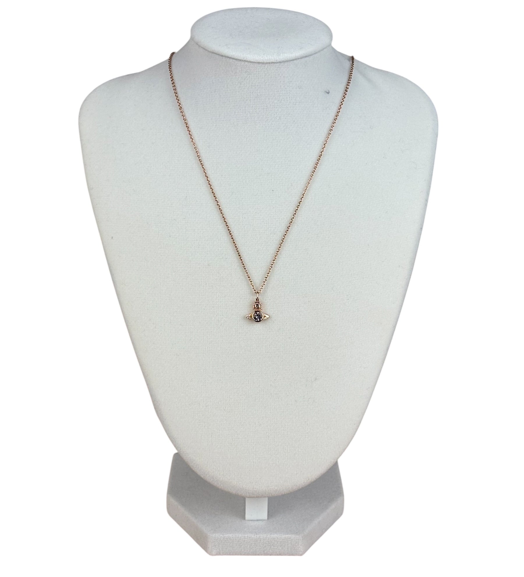 Vivienne Westwood Rose Gold Delicate Pendant Necklace