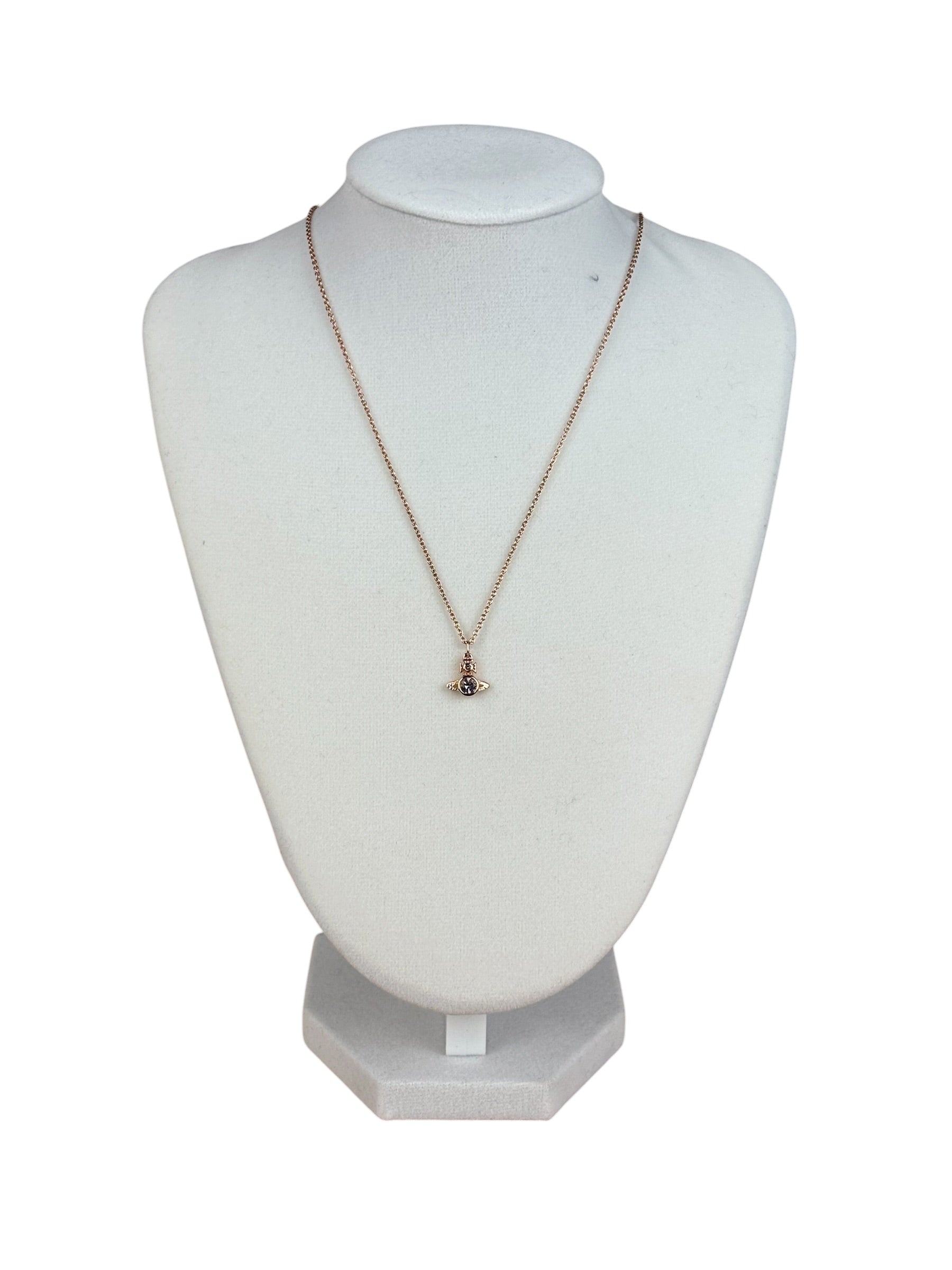 Vivienne Westwood Rose Gold Delicate Pendant Necklace