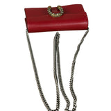 Gucci Red Leather Dionysus Super Mini Chain Crossbody Bag