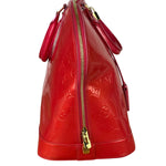 Louis Vuitton Apple Red Vernis Alma Handbag GM