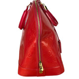 Louis Vuitton Apple Red Vernis Alma Handbag GM