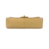 Chanel Vintage Beige Clair Quilted Leather Classic Flap Bag 2004