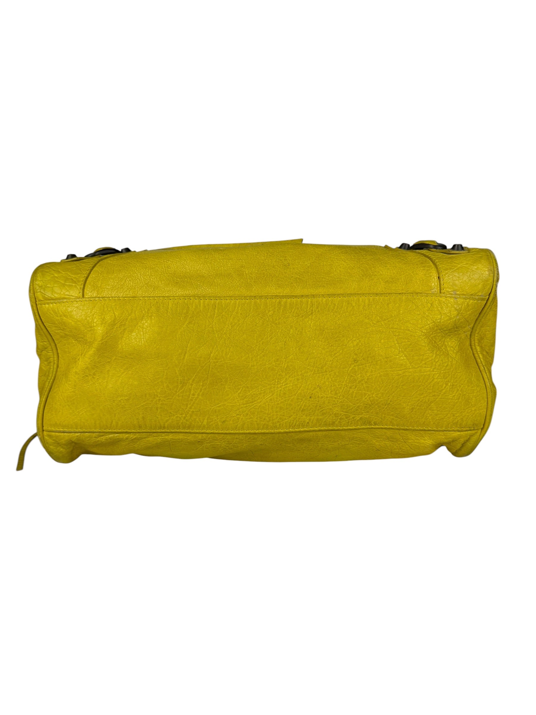 Balenciaga Yellow Leather Classic City Bag