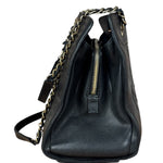 Chanel Vintage Black Quilted Mademoiselle Leather Shoulder Bag