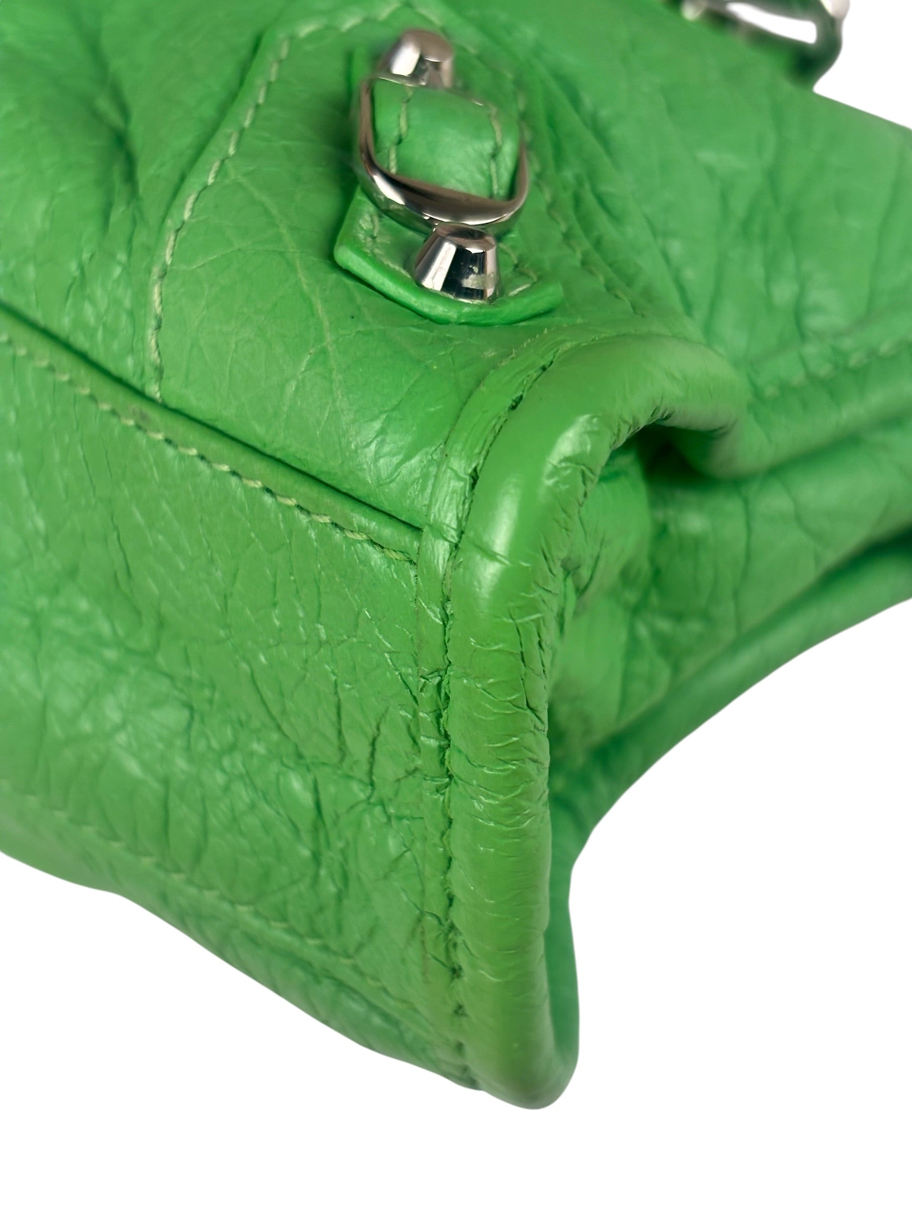 Balenciaga Green Leather Small Le City Two-Way Bag