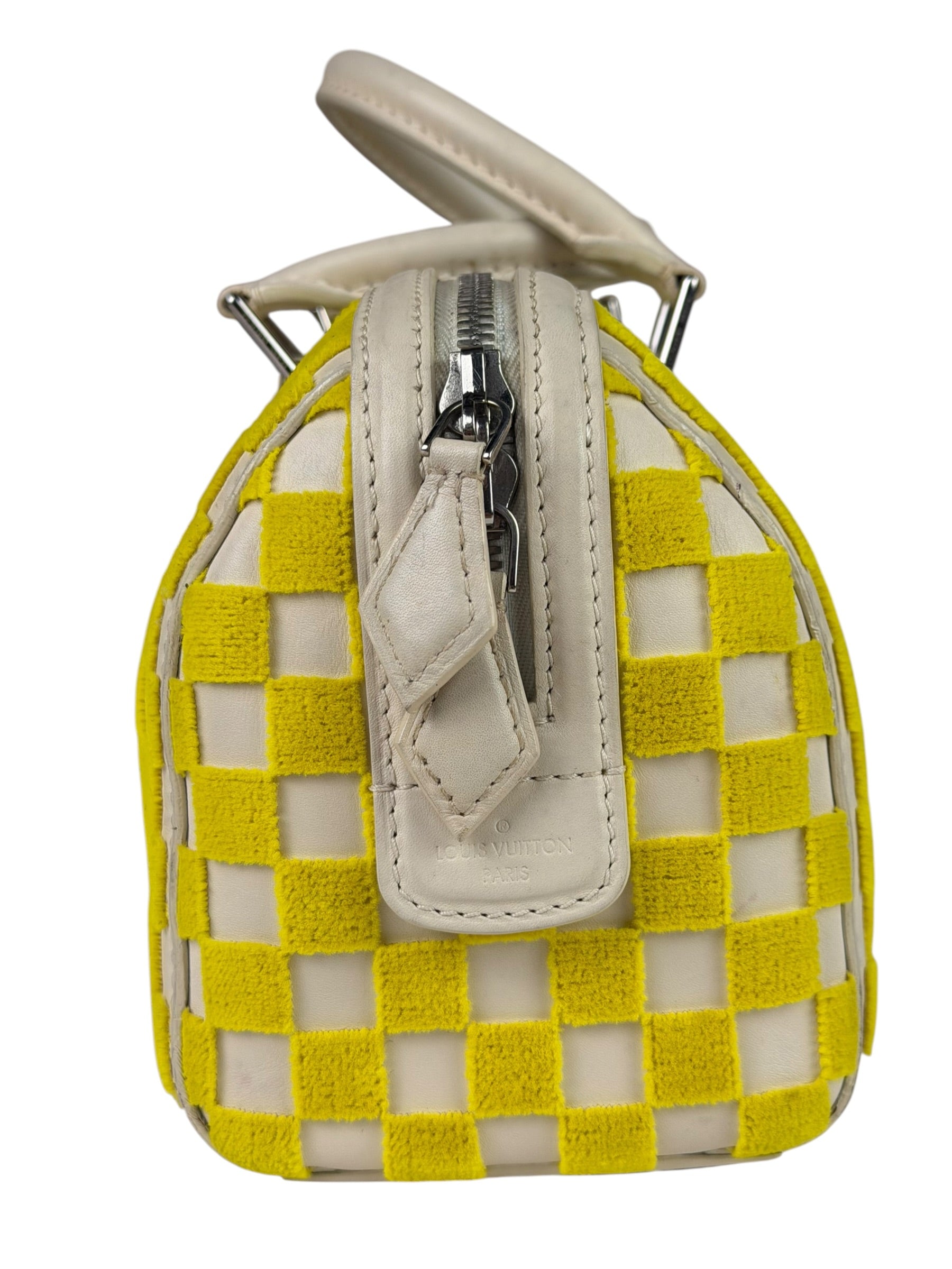 Louis Vuitton Cream/Yellow Damier Cubic Printemps Etè Speedy 2013