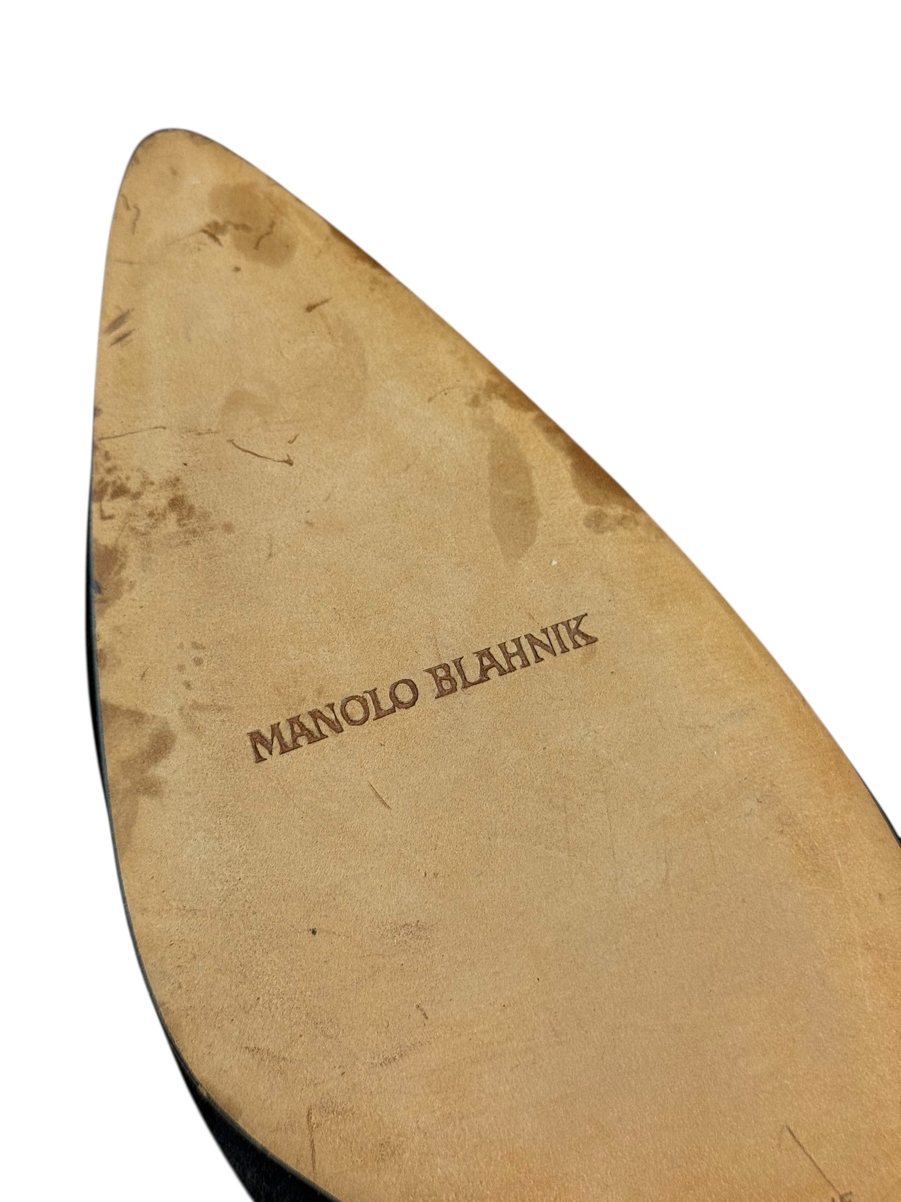 Manolo Blahnik Brown Suede Strappy Heels