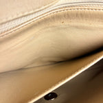 Chanel Vintage Beige Jersey Quilted Classic Flap Bag