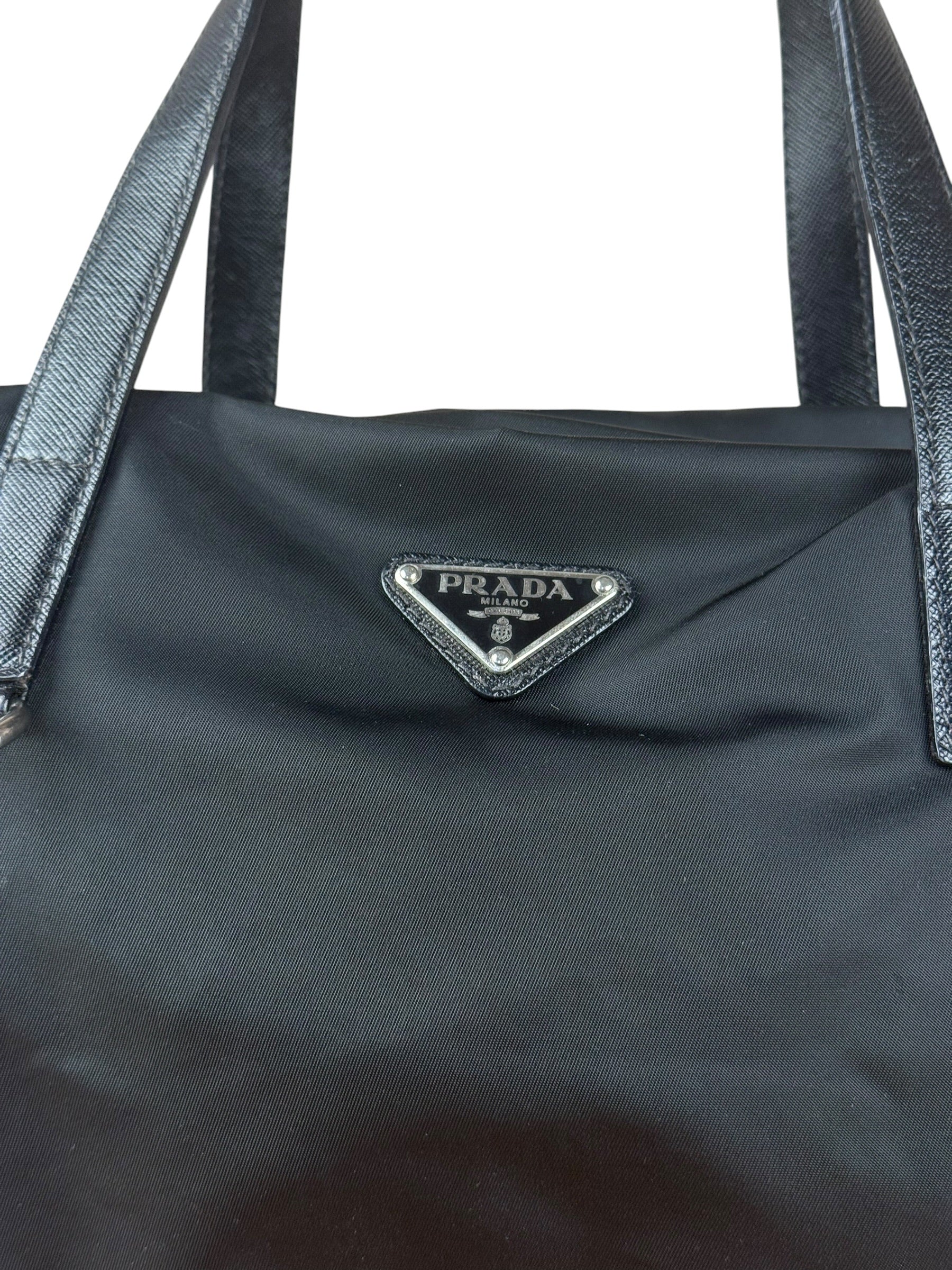 Prada Vintage Black Nylon Handbag