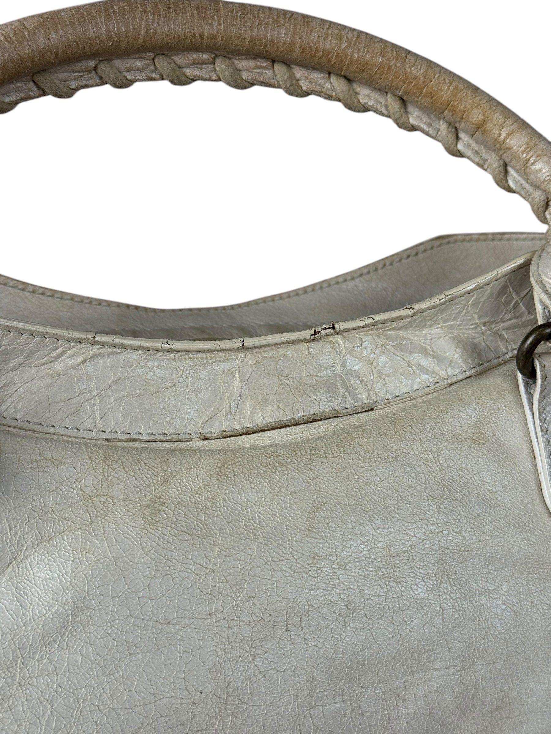 Balenciaga Ivory Leather Classic City Bag