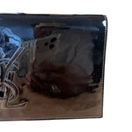 Yves Saint Laurent Black Patent Leather Belle De Jour Clutch