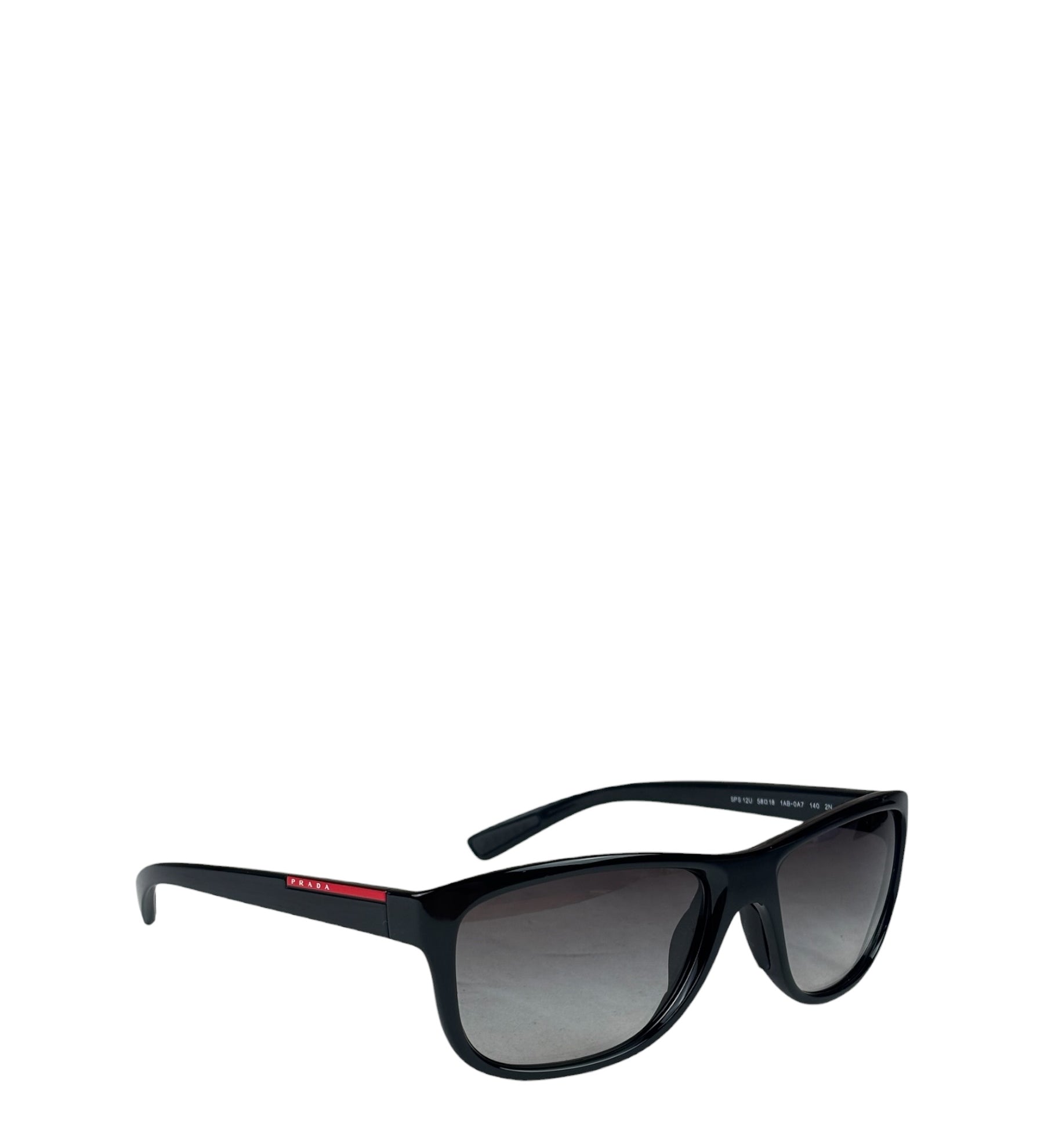 Prada Black Linea Rossa SPS 12U Sunglasses