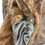 Vintage Chocolate Brown Mink Stripped Fur Coat